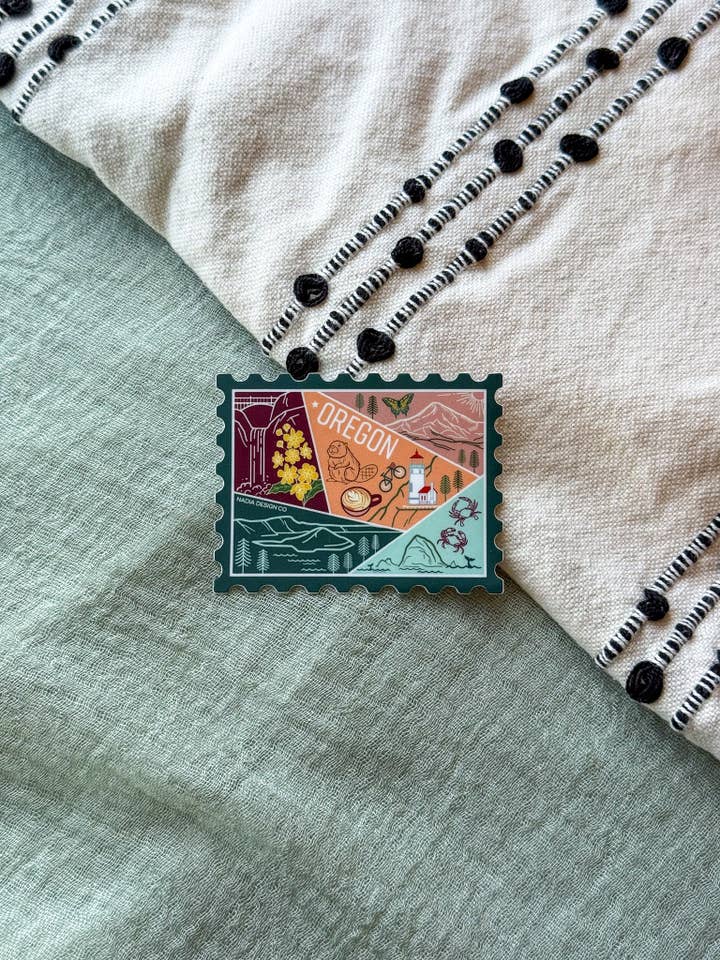 Autocolante Selo do Oregon por atacado de Nadia Design Co