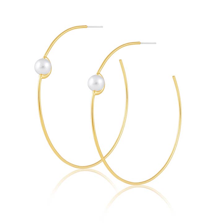 Sahira Jewelry Design - Wholesale Hoop Earrings - Belize Pearl Hoop1