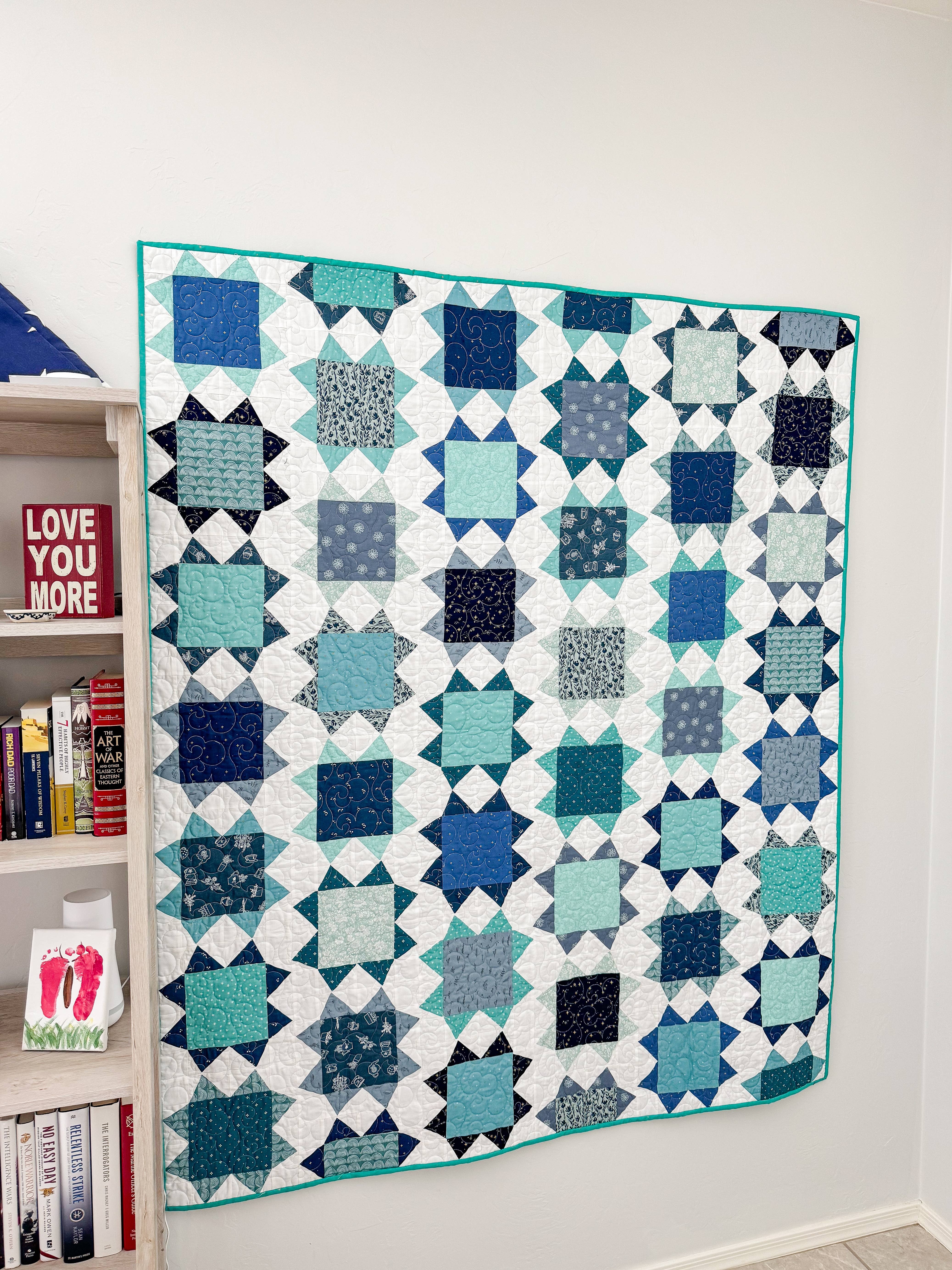 QuiltCakes - Wholesale Craft Sewing Kit - Bubble Stars Quilt Pattern Printed2