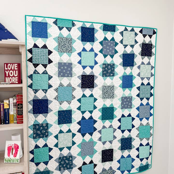 QuiltCakes - Wholesale Craft Sewing Kit - Bubble Stars Quilt Pattern Printed2