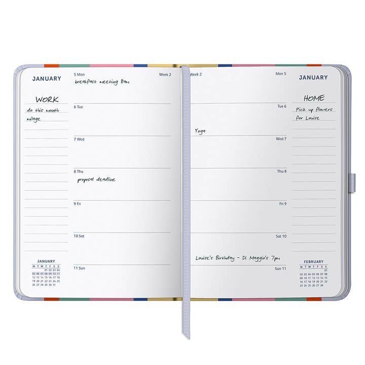 Busy B - Wholesale Journal/Diary - A5 Mid Year Busy Life Academic Diary 2025/26 - Stripe