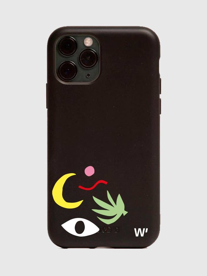 ÉTUI NOIR DÉCOUPÉ POUR IPHONE COMPOSTABLE pour la vente par Wood'd