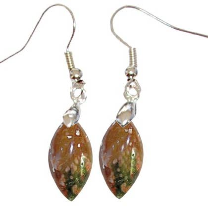 Marquise Orbicular Jasper Oorbellen voor wholesale door Artisans de Madagascar