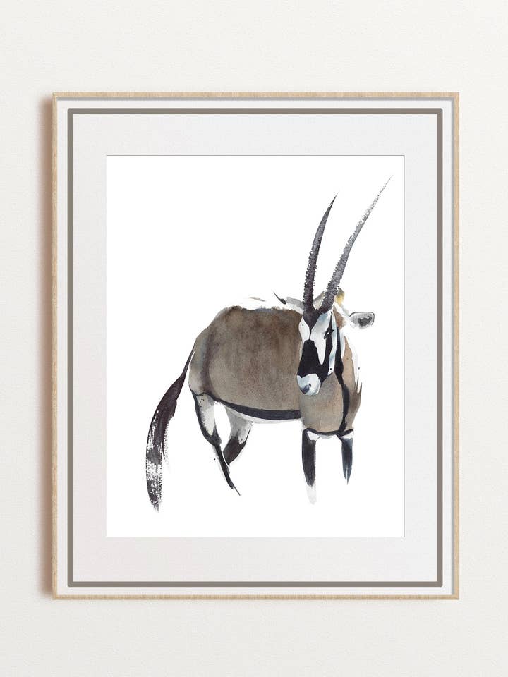 Antelope Oryx Giclée Print, African Wildlife Wall Art for wholesale by Yuliasheart