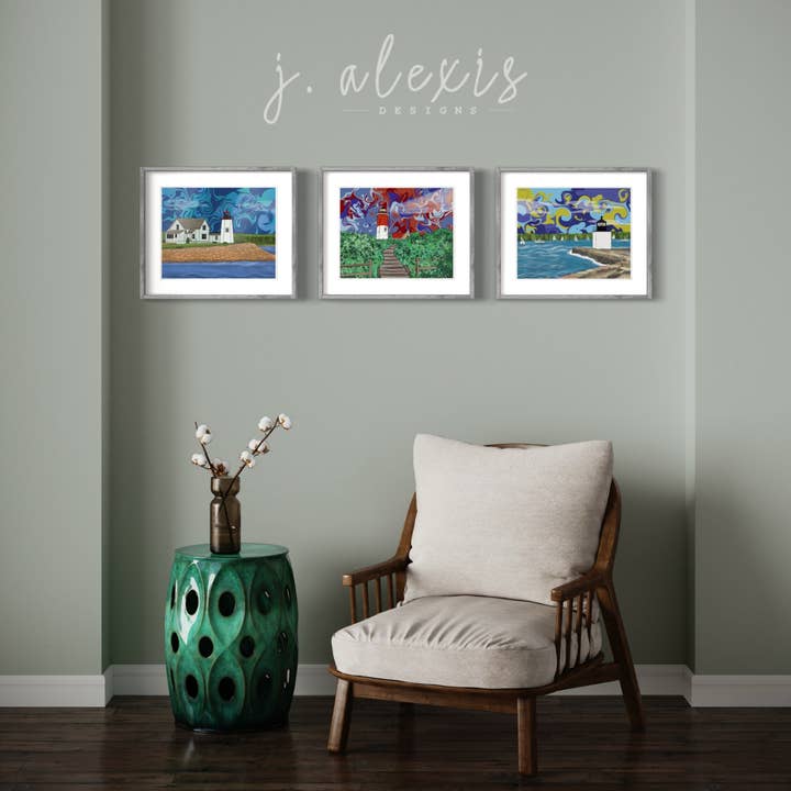 New England Lighthouse Prints for wholesale by J.Alexis Designs