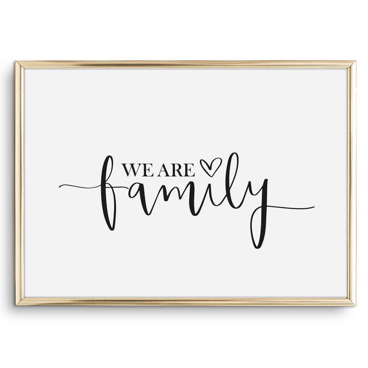 Poster 'we are family' for wholesale by Tales by Jen