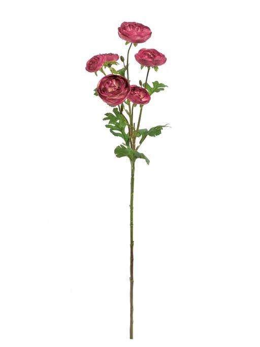 Ranunculus X6, 26", Magenta for wholesale by Select Artificials, Inc.