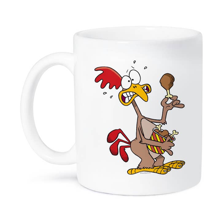 3dRose - Wholesale Coffee mug - 3dRose, Silly Chicken Holding Bucket of Chicken Drumsticks, Mug8
