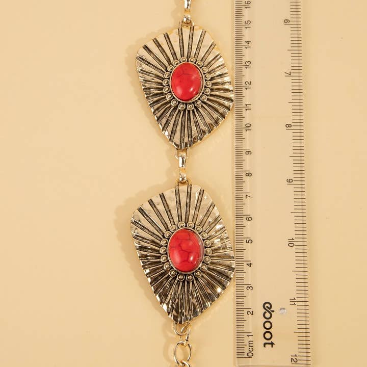 Anarchy Street - Wholesale Belt - Women's - Stone Detail Concho Chain Link Belt5