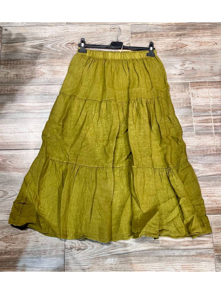 LÉA & LUC - Wholesale Skirt - Women's - 100% Linen Skirt REF. 83487
