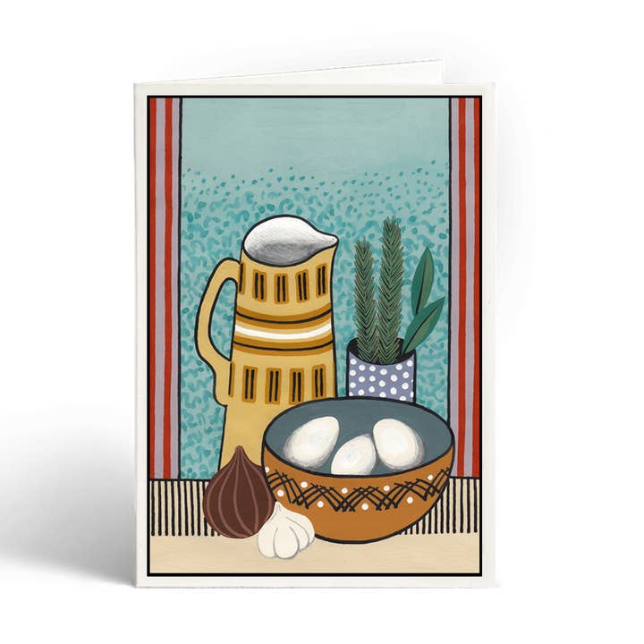 Bloomsbury Cookbook Greetings Card for wholesale by Cressida Bell