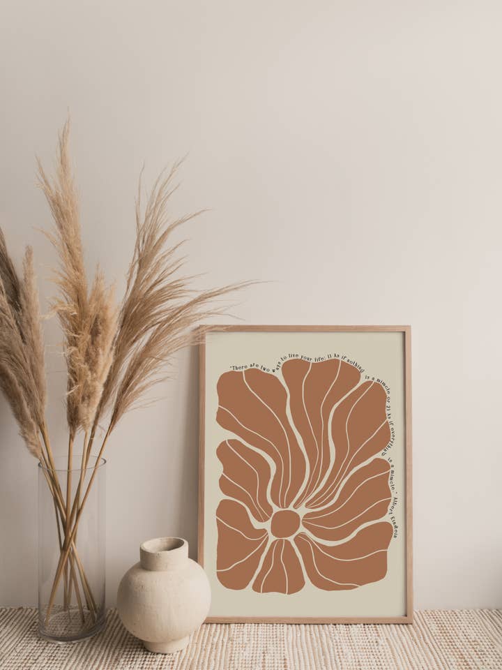 Funky Floral Fine Art Print - Einstein Quote for wholesale by The Coastal Kind