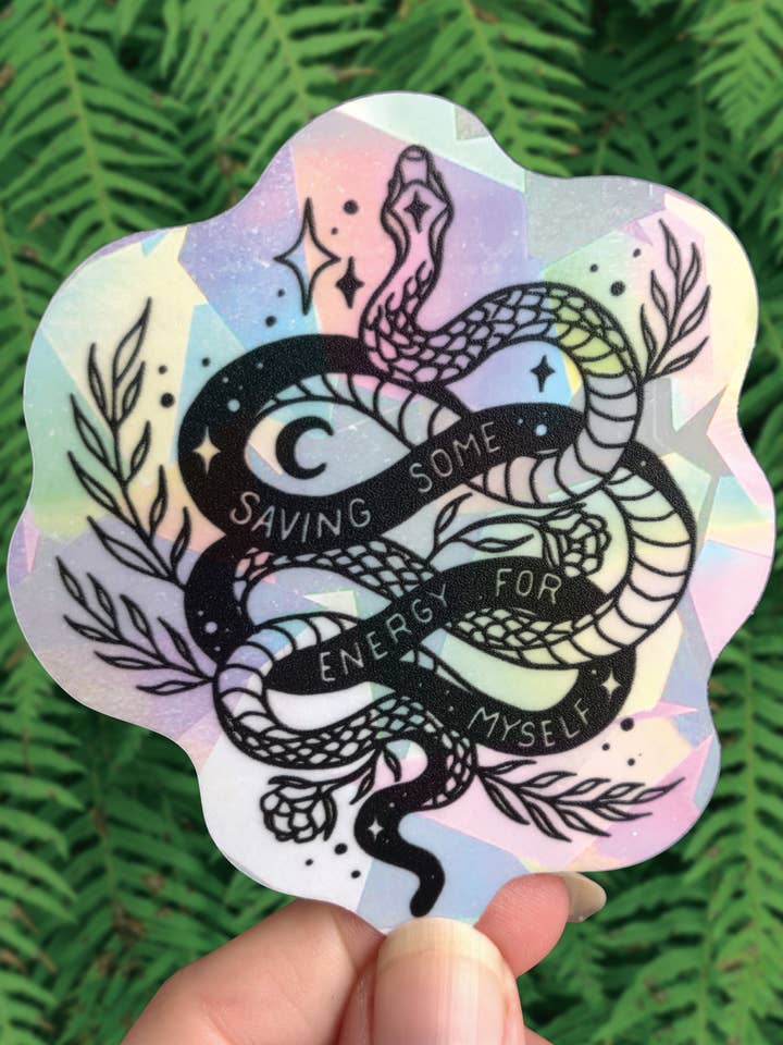 Saving Energy - Rainbow Maker - PNW Snake Suncatcher Sticker for wholesale by Crafted from Scratch
