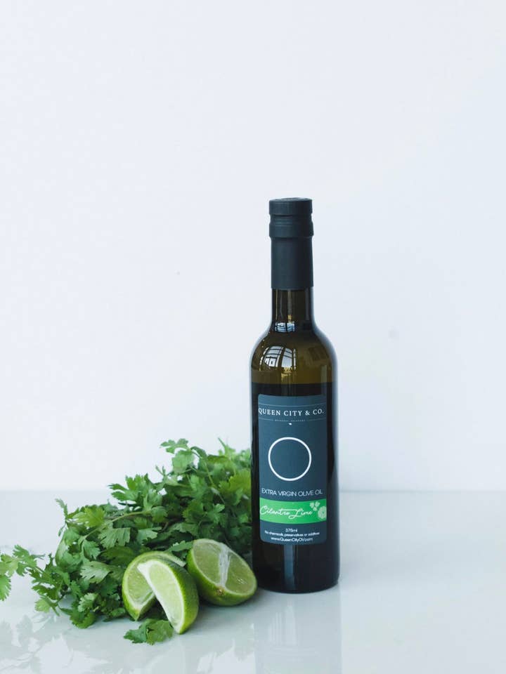 Cilantro Lime Extra Virgin Olive Oil for wholesale by Queen City + Co.