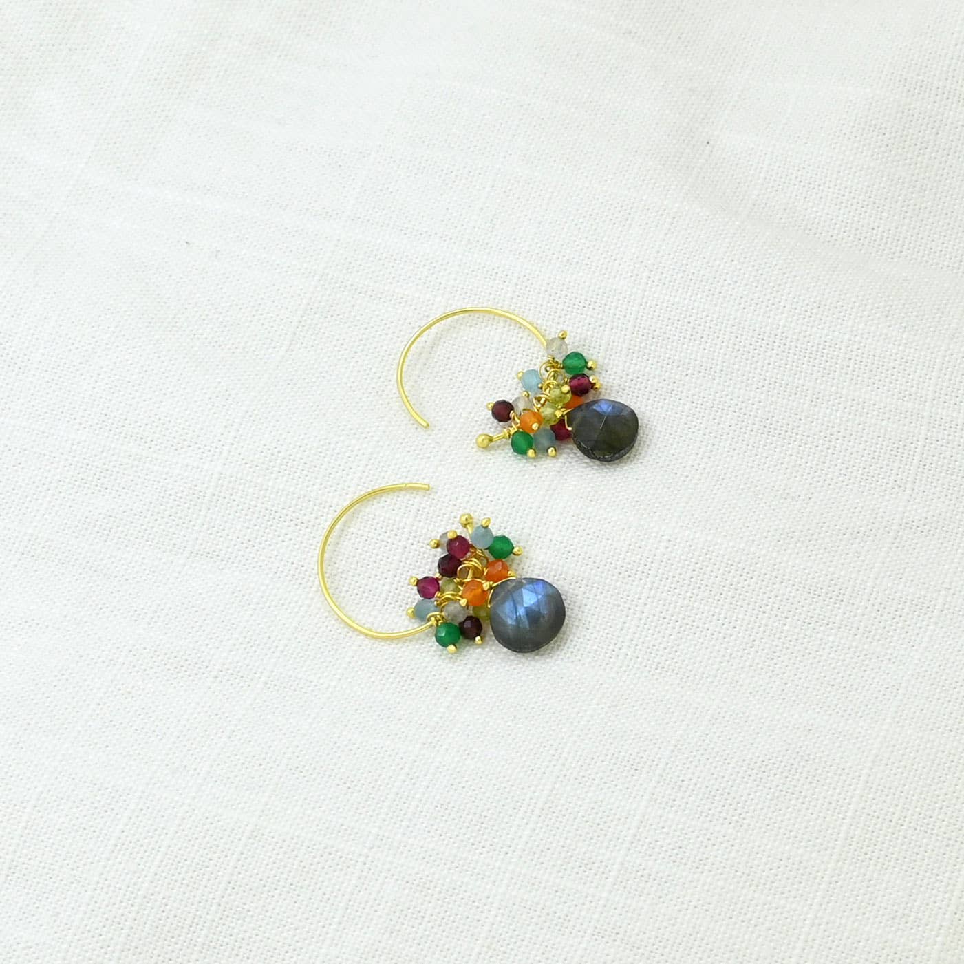 Schmuckoo Berlin - Wholesale Hoop Earrings - Colorful Beaded Hoop Earrings Gold2