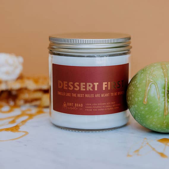 Dirt Road Candle Co - Wholesale Jar/Filled Candle - Dessert First Candle2