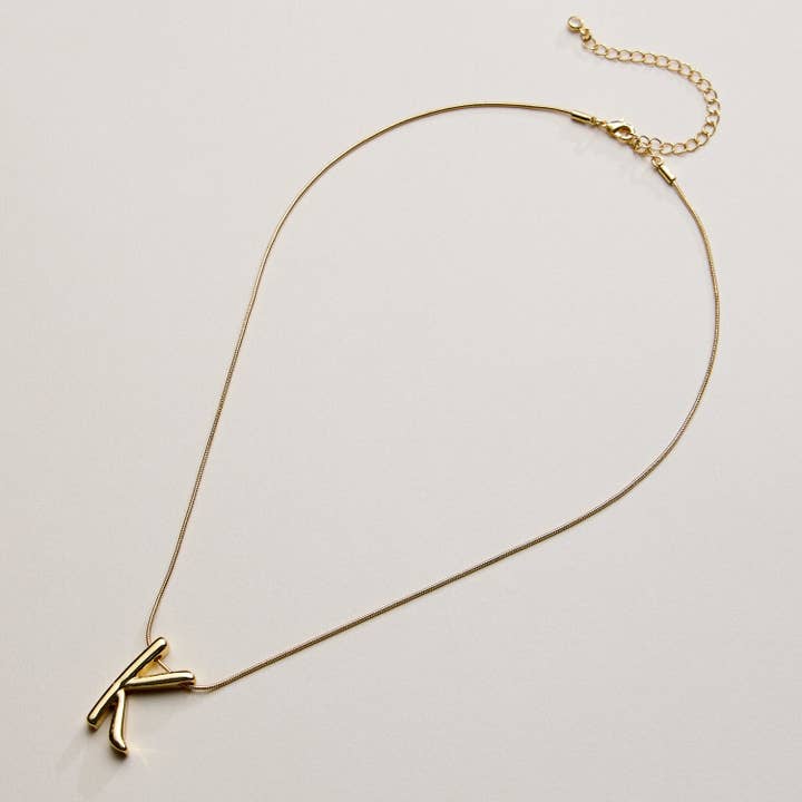 Frem - Wholesale Pendant/Charm Necklace - A Set of 16 Letters Gold Dipped Necklace – Gold & Silver Alphabet Charm Jewelry27