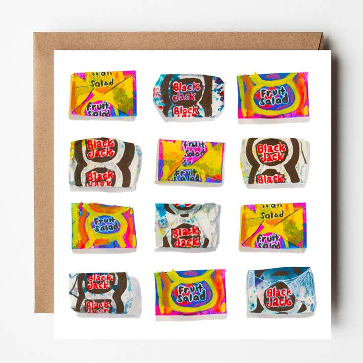 Confection Perfection Greetings Card for wholesale by Sarah Millin