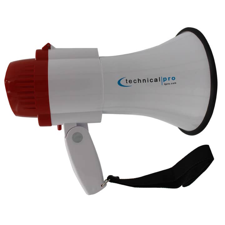 Technical Pro - Vente Jouet classique – enfant - Mégaphone PA Bullhorn avec sirène intégrée et fonction d'enregistrement