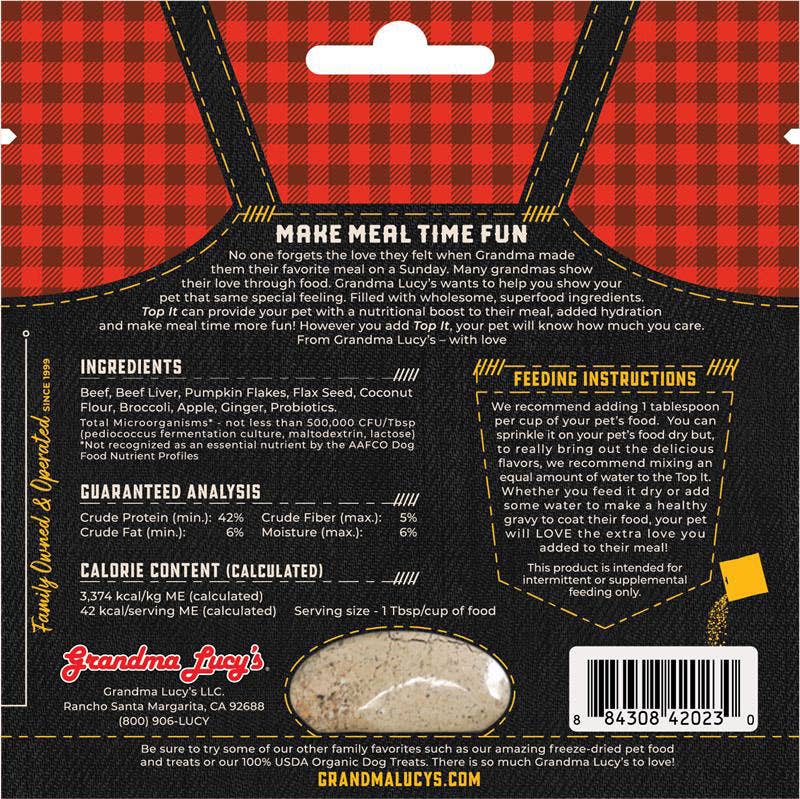 Grandma Lucy's - Wholesale Pet Food - Dog - Top It - Beef Stew1