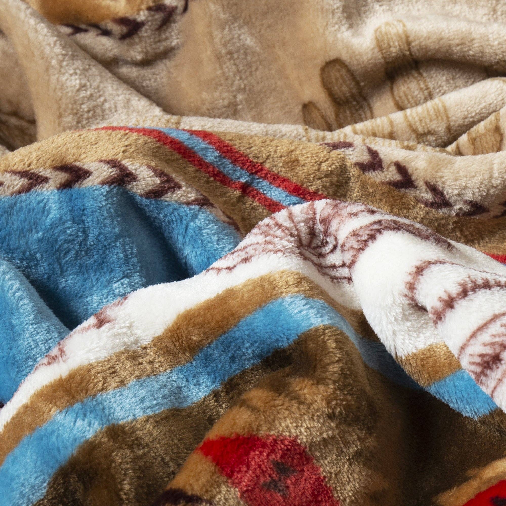 Carstens, Inc. - Wholesale Travel Blanket - Cactus Stripe Travel Blanket5