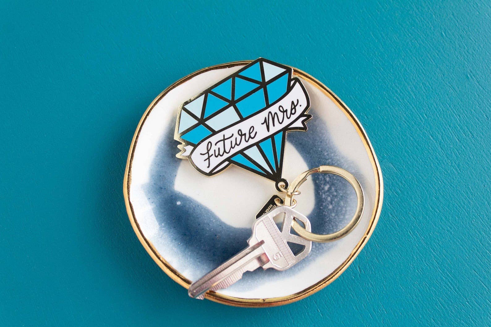 Sablewood Paper Company - Wholesale Keychain - Women's - Future Mrs. Enamel Keychain (Wedding)3