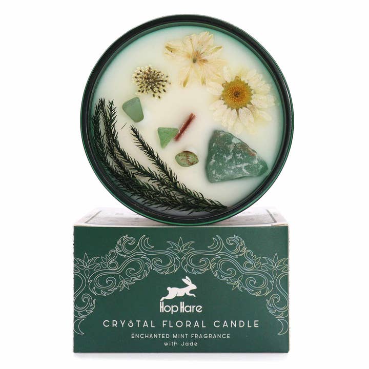Crystal Cove - Wholesale Jar/Filled Candle - Hop Hare Crystal Magic Flower Candles - The Magician4