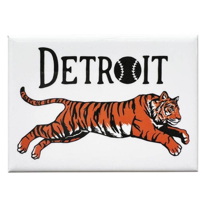 Hoppande tiger rektangelmagnet för wholesale av City Bird