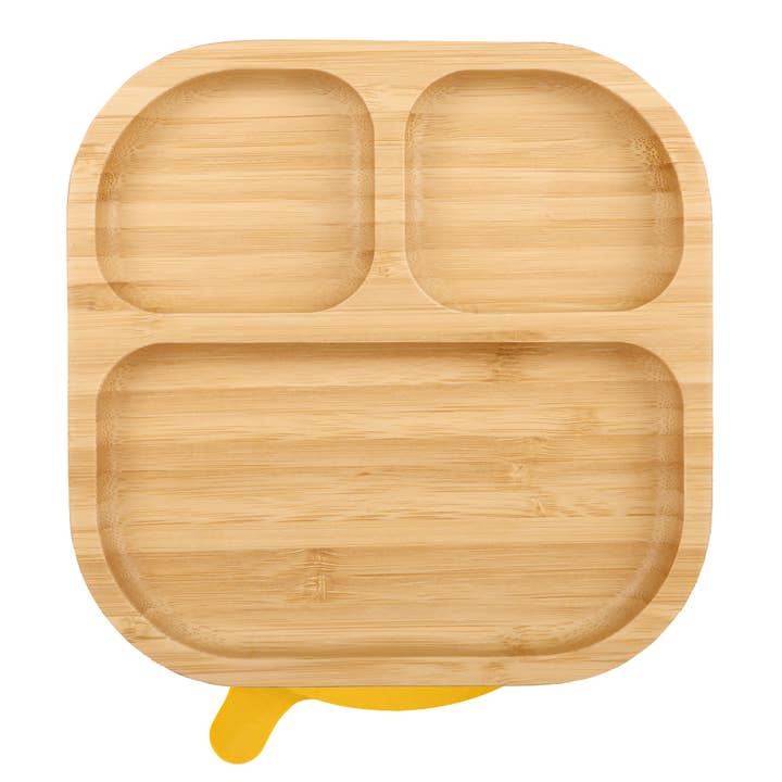 Rinkit Ltd - Wholesale Dinner Plate - Kids & Baby - Tiny Dining Kids Bamboo Plate with Suction Cup Yellow6