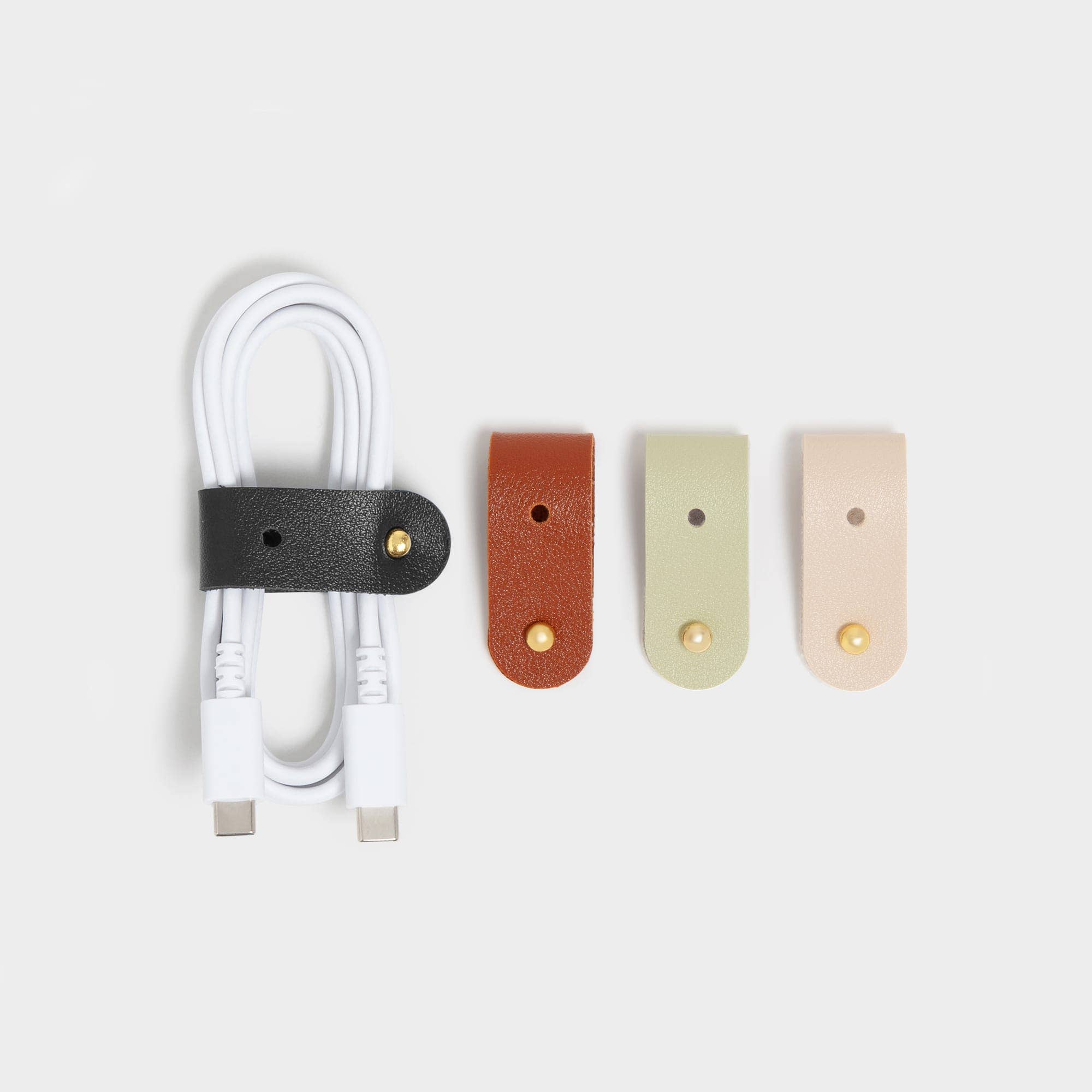 U Brands - Wholesale Cord Holder - U Brands Tidy Tethers Vegan Leather Cord Straps, 4 CT