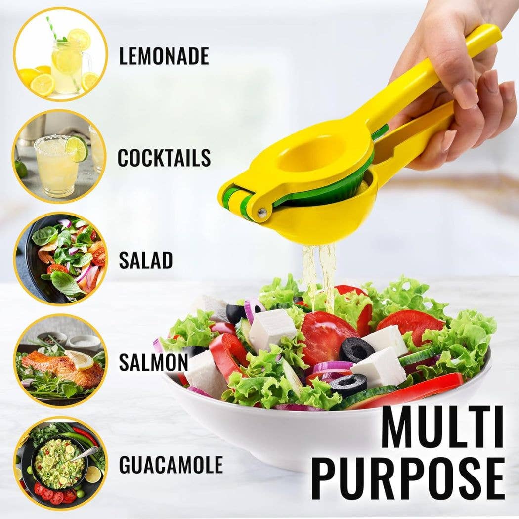 Zulay Kitchen - Venta al por mayor Exprimidores - Exprimidor de limón y lima 2 en 1 de metal, exprimidor manual5