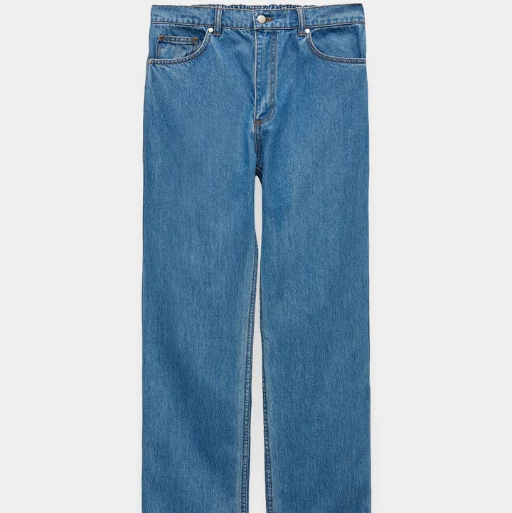 Straight-leg jeans (blue denim) — Cotton for wholesale by wetheknot