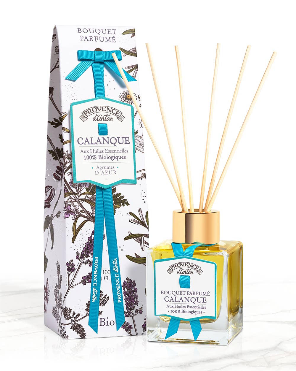 PROVENCE D'ANTAN - Wholesale Reed Diffuser - Organic Fragrance Diffuser *** CALANQUES 100ml0