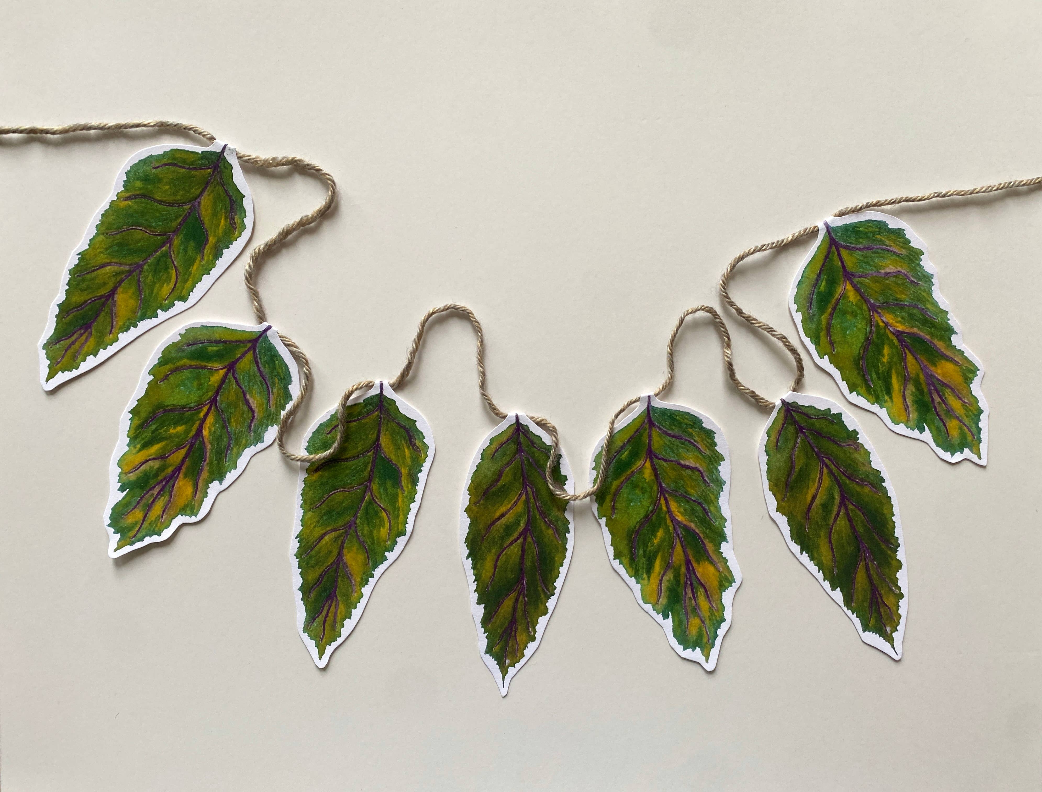 Nevada Tribble Art - Wholesale Wall Decor - Kids & Baby - Leaf Flag Garland1