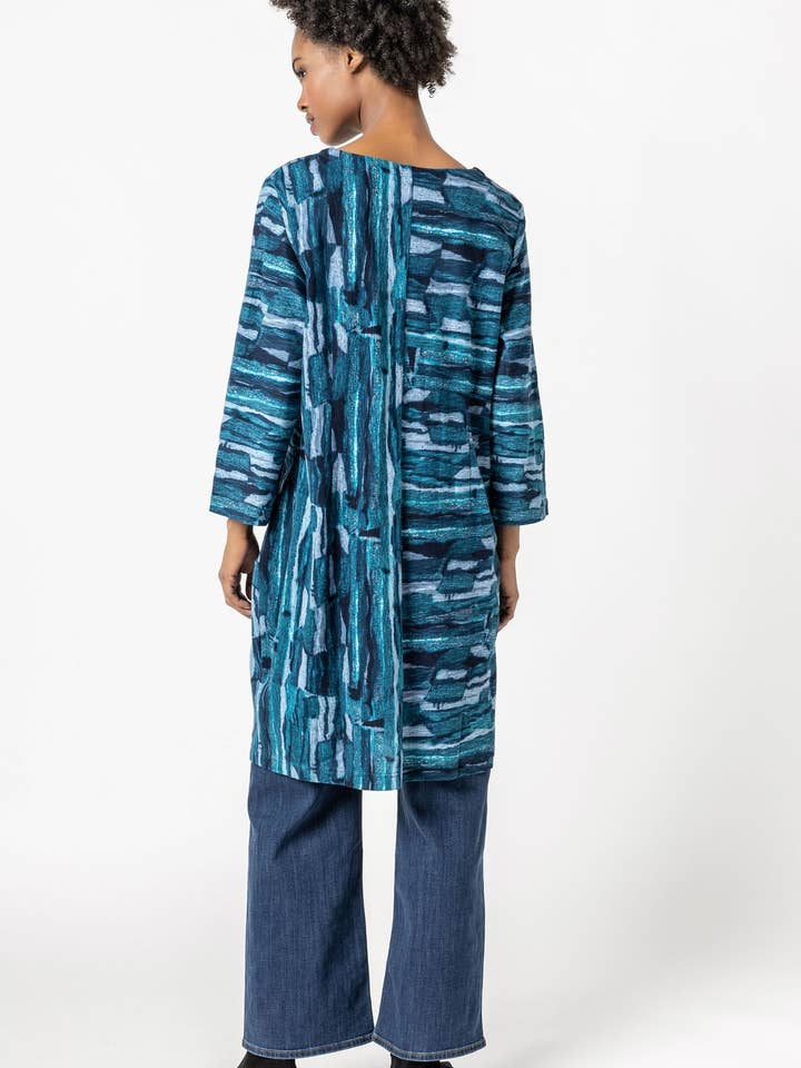 Tunika/kjole med atlantisk print for engroshandel hos Komil