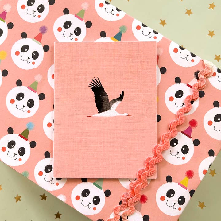 Kali Stileman Publishing - Wholesale Everyday Greeting Card - WTW91 Mini Pink Stork Card3