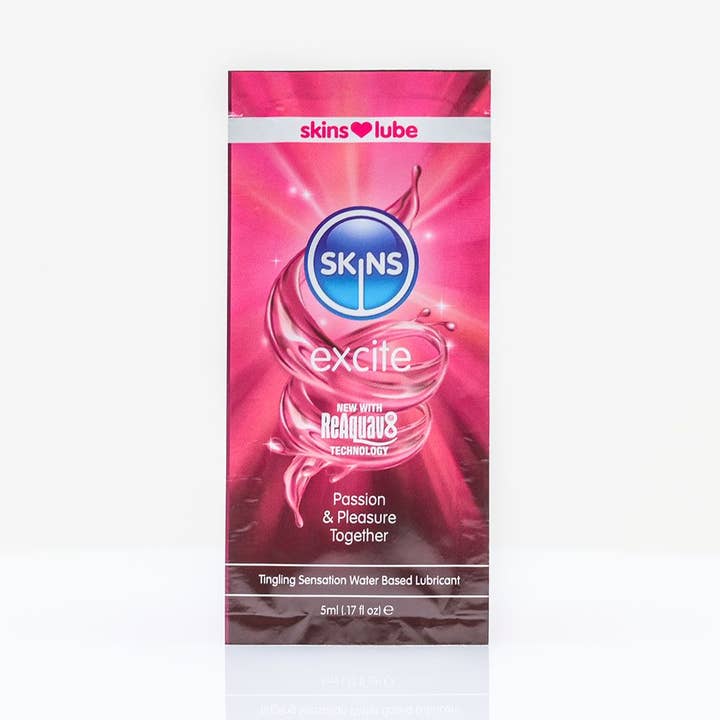 Skins Excite Picotement Lubrifiant à base d'eau - Feuille 5 ml pour la vente par Creative Conceptions LLC