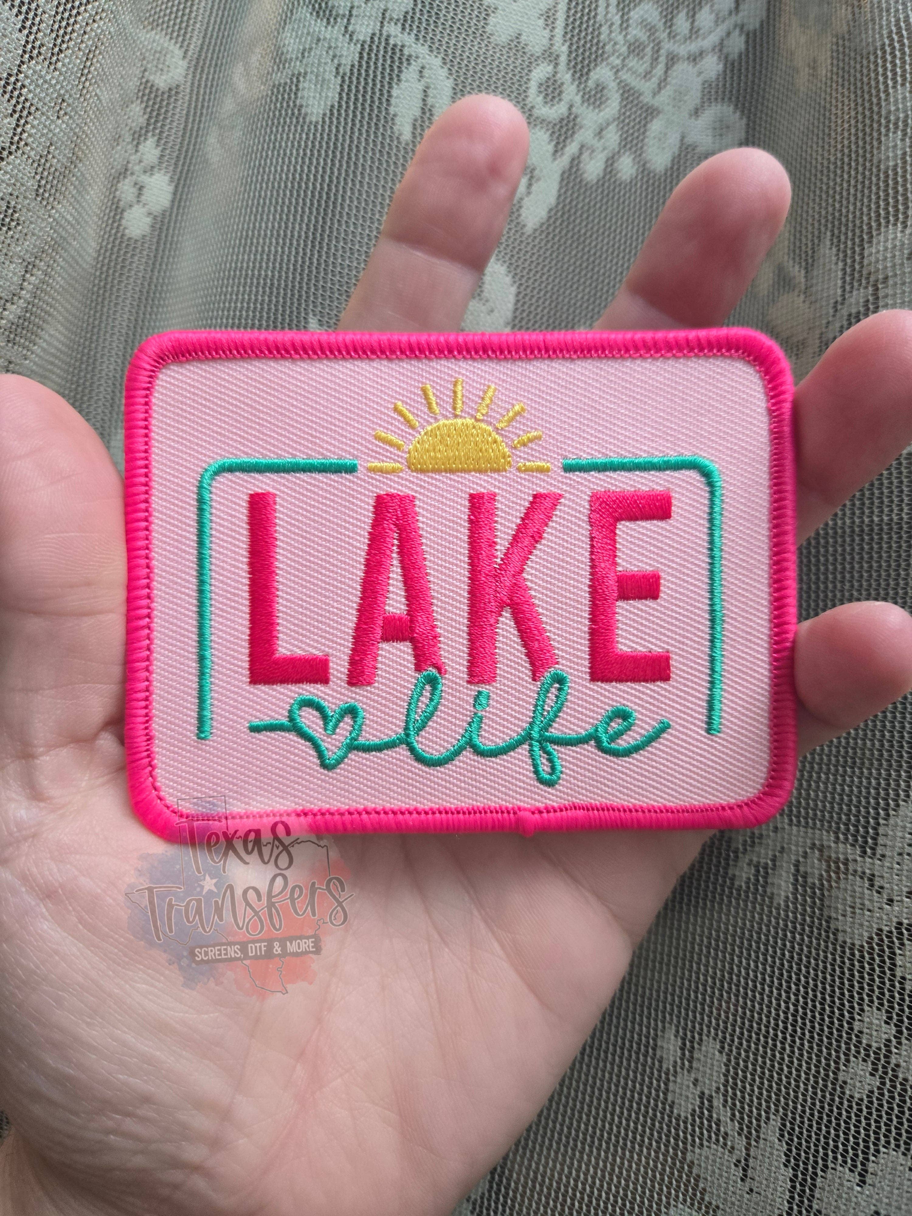 Texas Transfers – Engroshandel Patch – Søliv Lyserød Solnedgang Strygemærke
