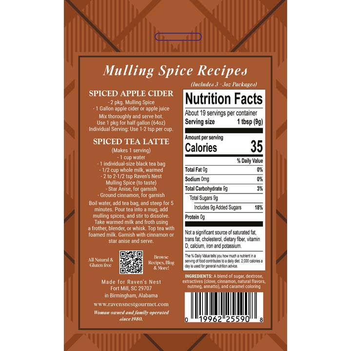 Raven's Nest Gourmet - Wholesale Mulling Spice - Mulling Spice Gift Box - Fall
