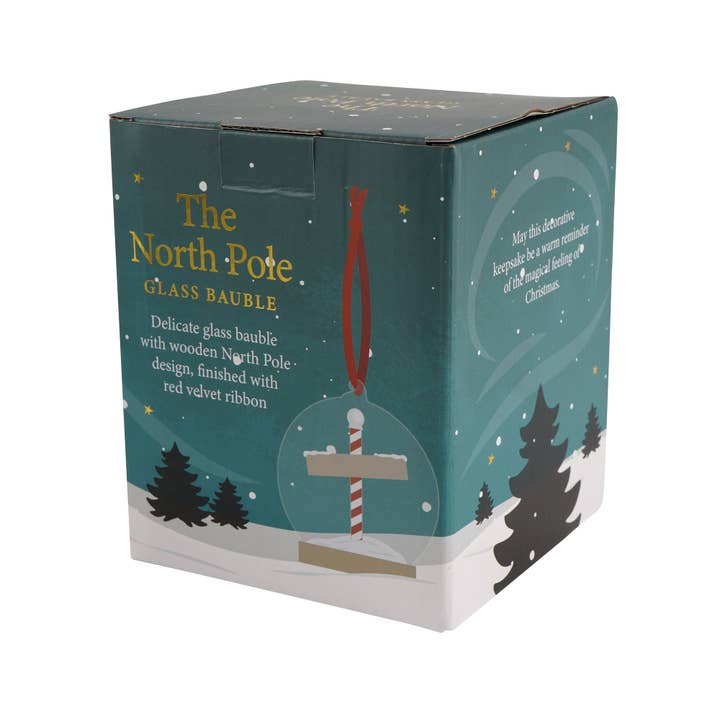 CGB Giftware - Wholesale Ornament - Merry Christmas North Pole Glass Bauble Christmas Decoration3