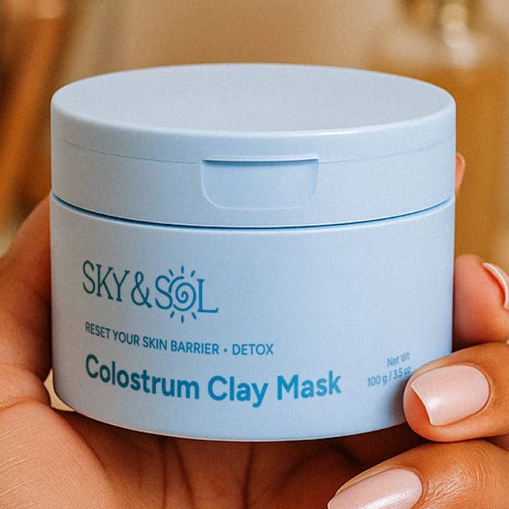 Purifying & Nourishing Tallow + Colostrum Clay Mask for wholesale by Sky and Sol