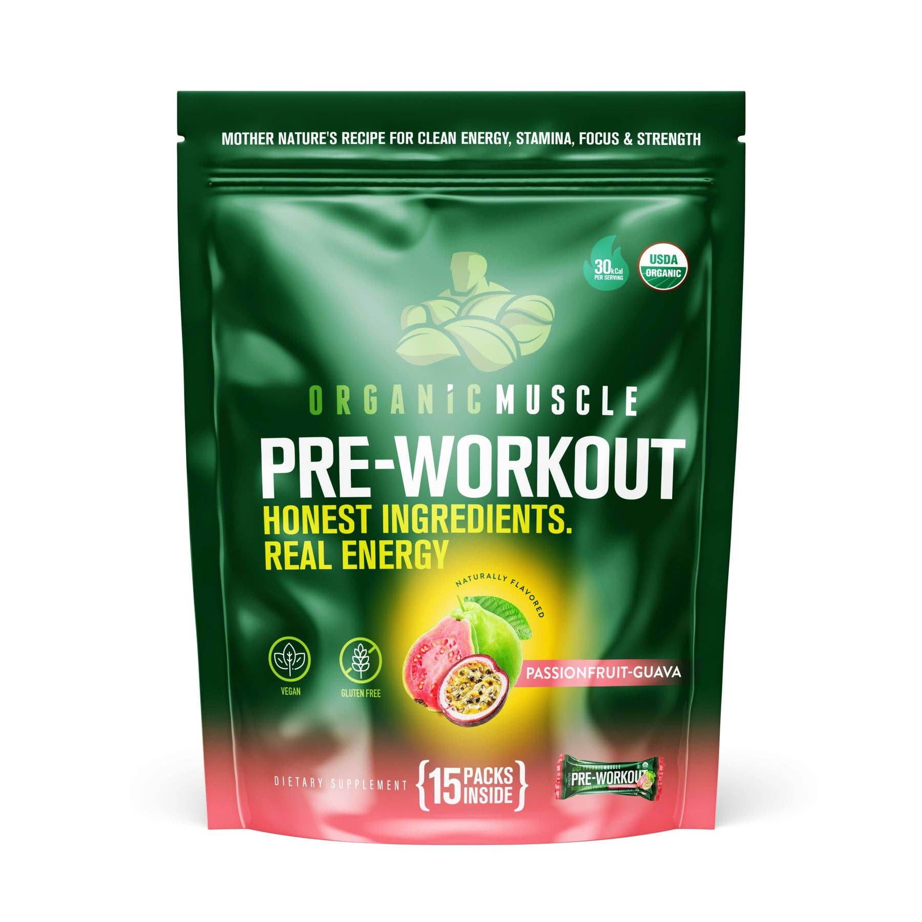 Organic Muscle - Wholesale Proteïne/superfoodpoeder - Superfood Pre-workout in 15 zakjes13