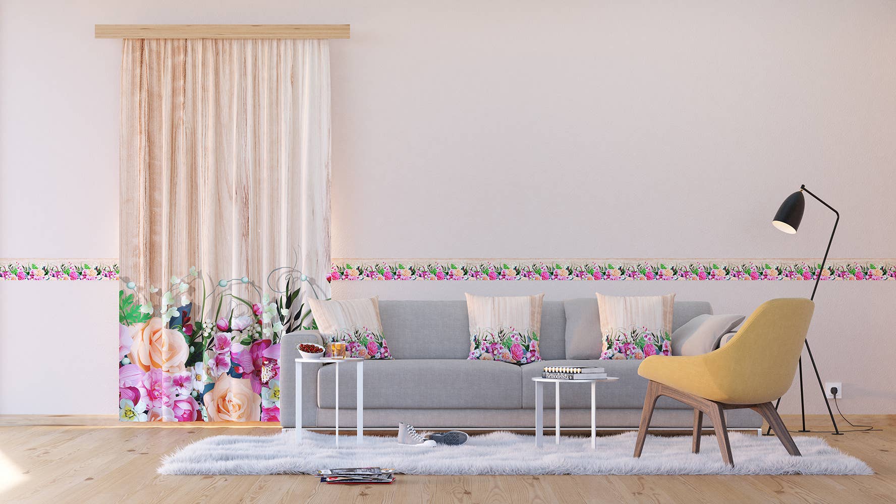 The Design Department b.v. – Rolo de papel de parede por atacado – Flores autoadesivas de papel de parede16