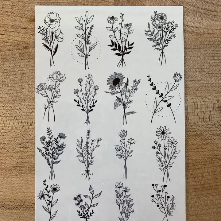 Little Viper Co - Vendita all'ingrosso Tatuaggi temporanei - Tatuaggi temporanei Wildflower2