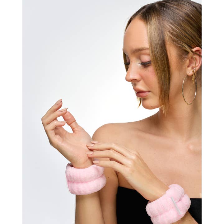 Soinvogue - Wholesale Wristband - Brushworks Pastel Microfibre Wrist Wash Bands - 3 Pairs