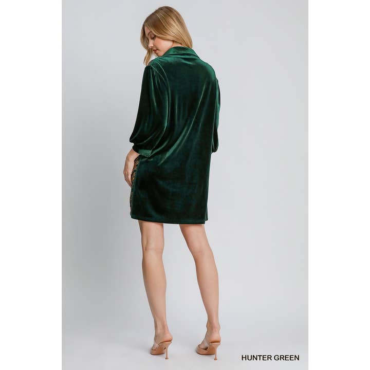 STYLE USA - Wholesale Dress - Women's - Velvet Lace Shirt Dress