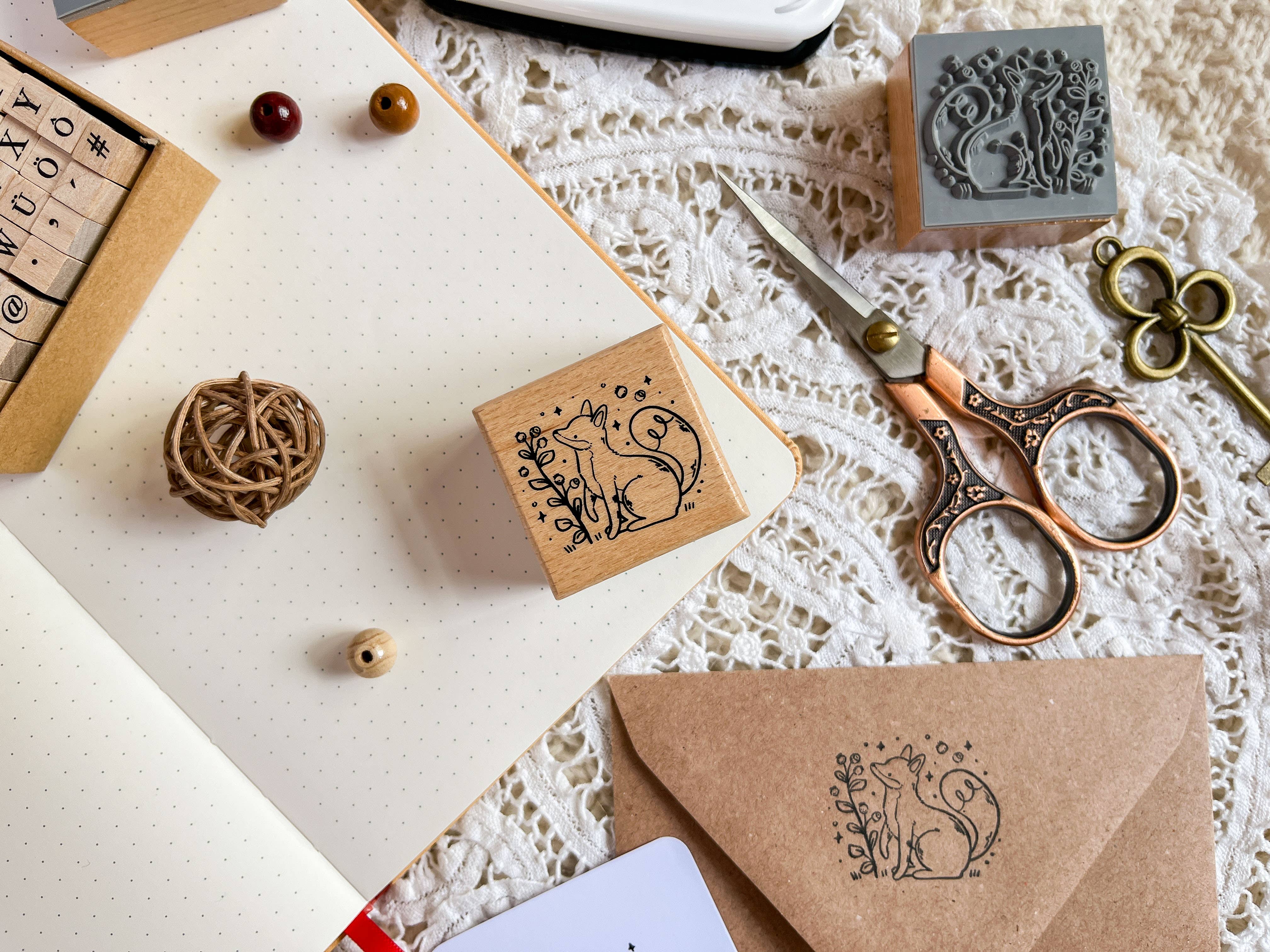 annalunakdraws - Wholesale Rubber/Decorative Stamp - Holzstempel - Fuchs & Blaubeere6