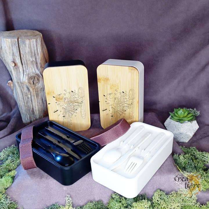 Boîte à Bento, Animaux origami des oiseaux : le Cygne pour la vente par Creatigre