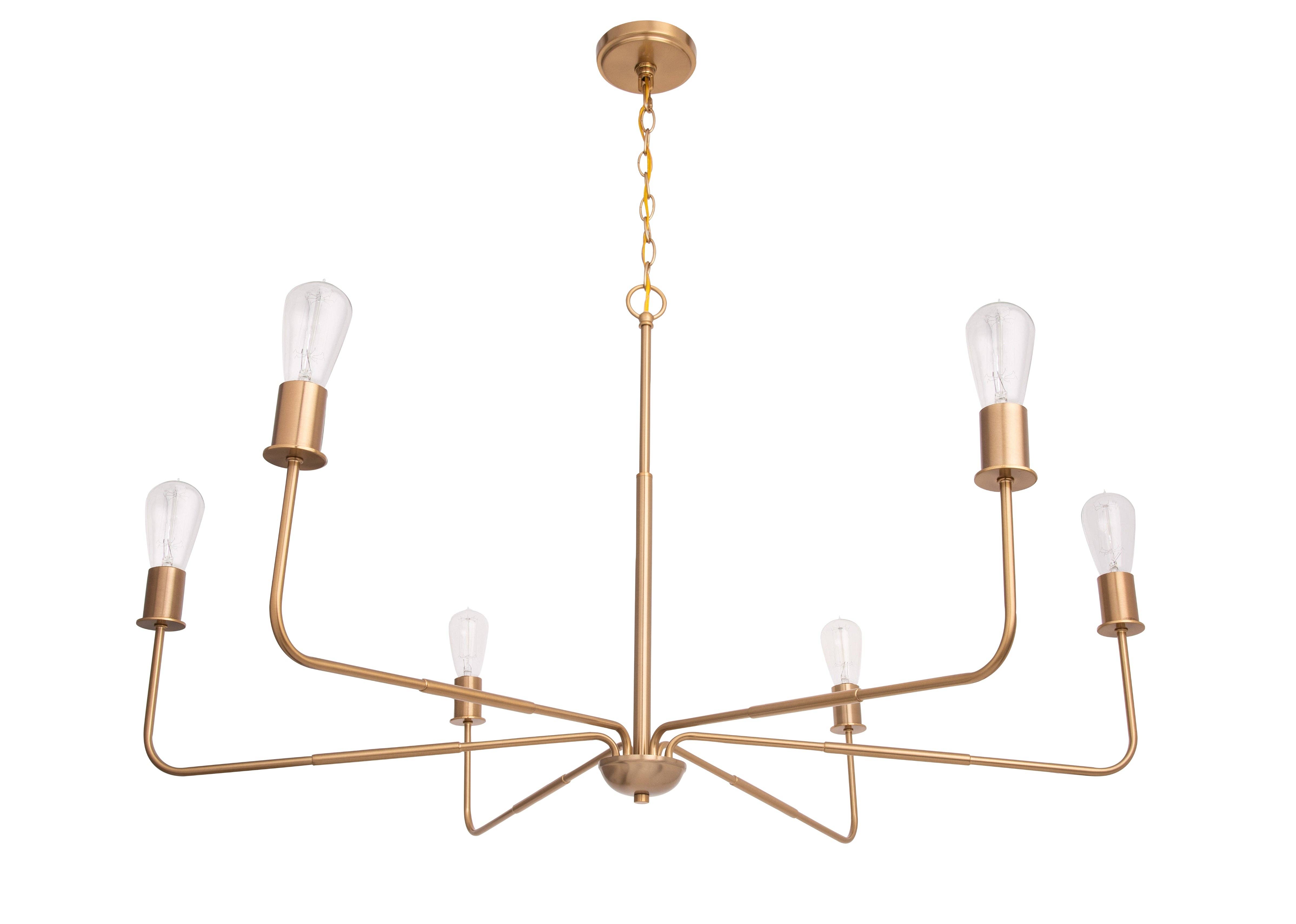 Brio Lighting - Wholesale Chandelier/Hanging Light - Modern Chandelier Radiant 6-Light Traditional Farmhouse Gold6