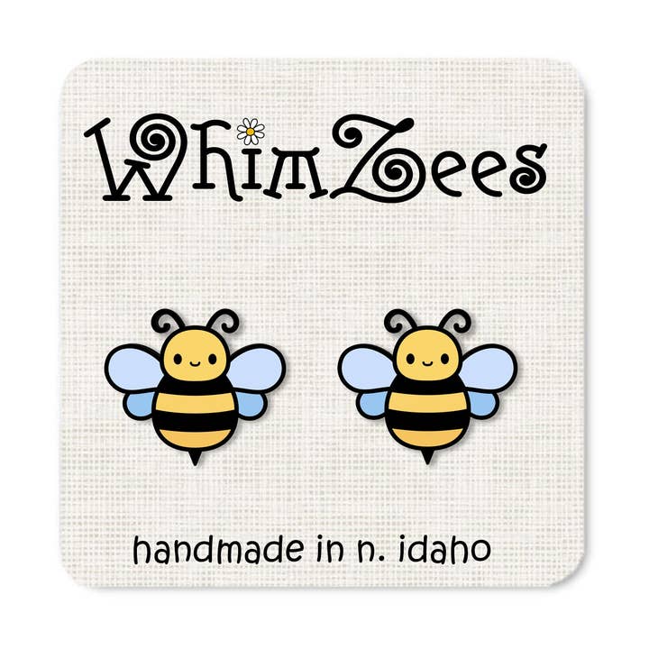 Boucle d'oreille clou Abeille W31 pour la vente par WhimZees